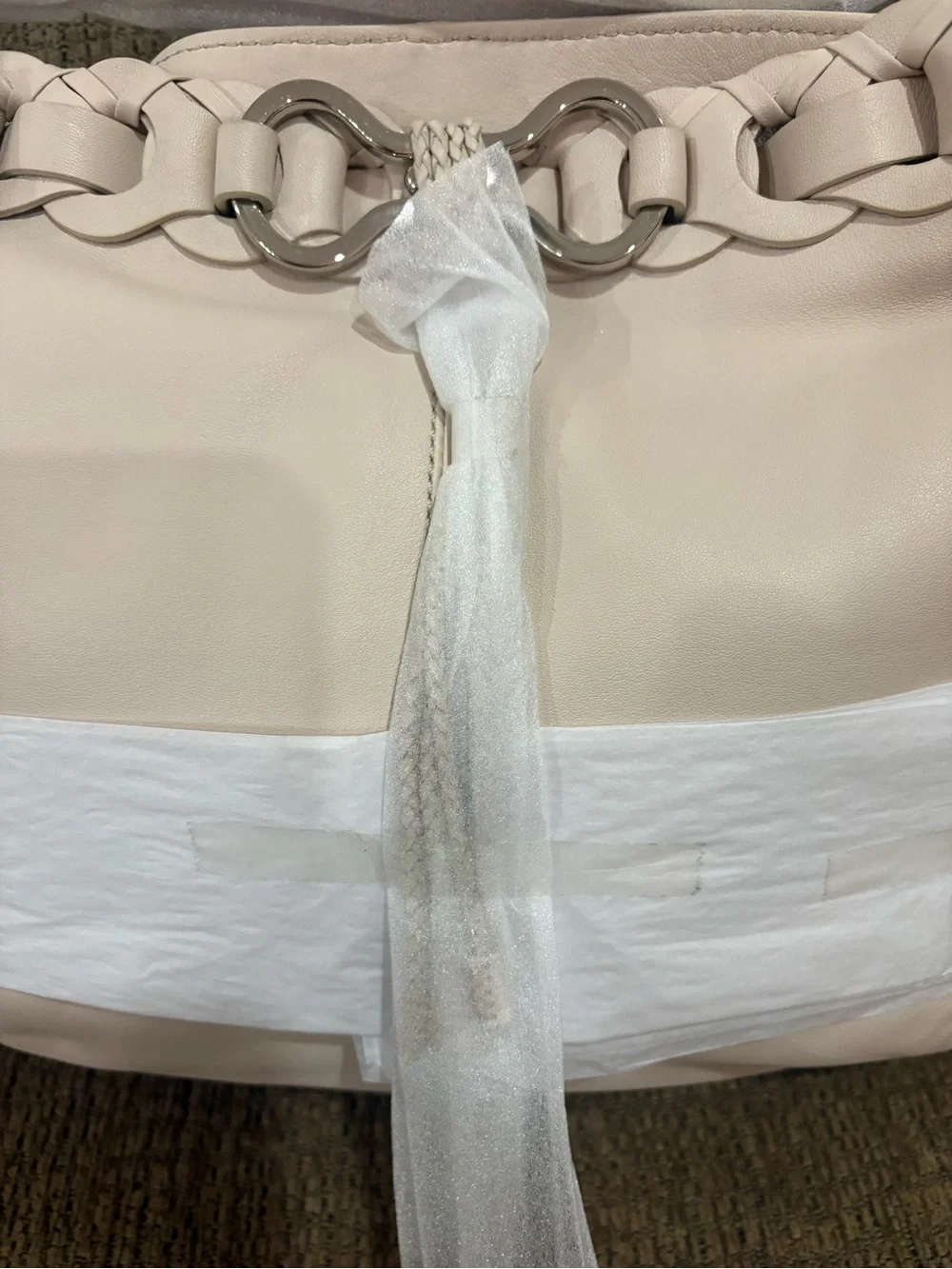 Cole Haan McKenzie Hobo Leather Bag White Pine NWT MSRP $298